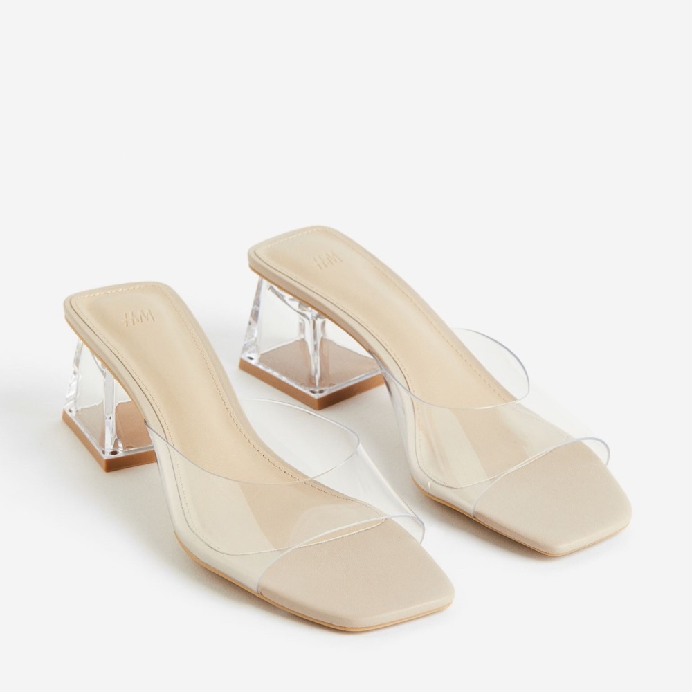h&mTransparent-heel Mules size 8